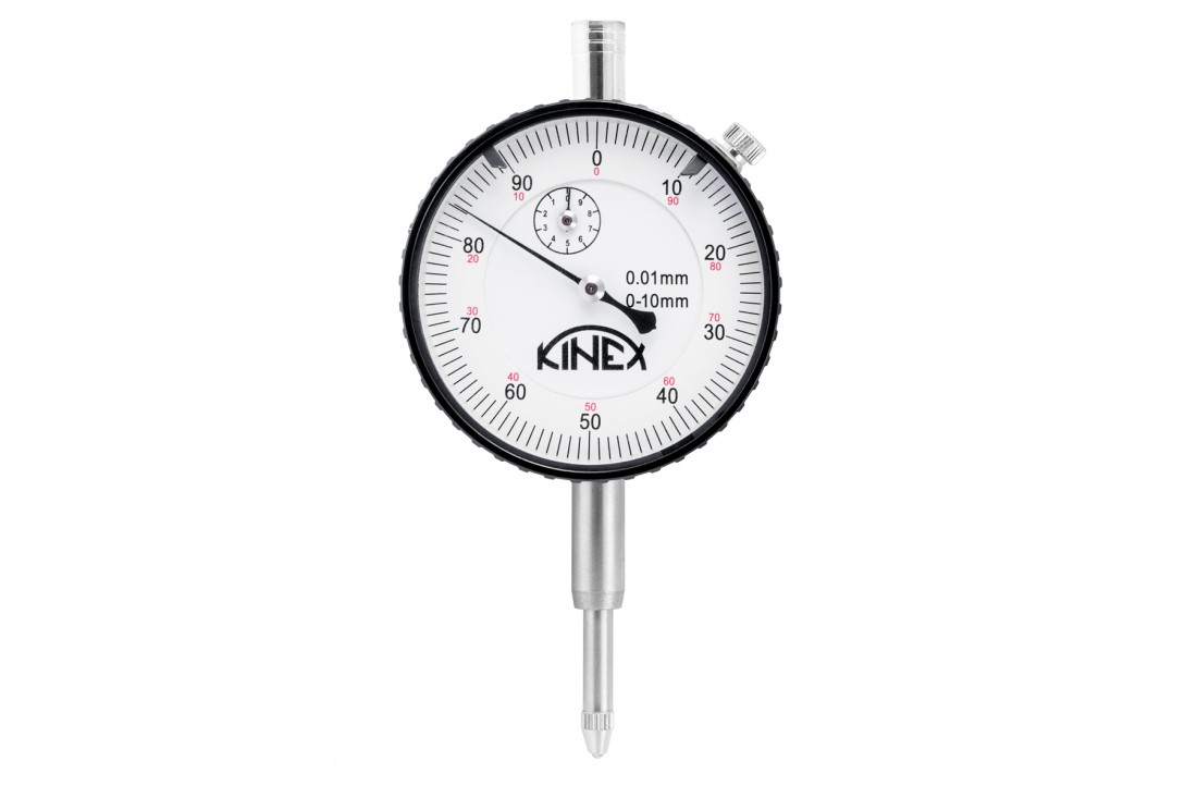 Úchylkoměr číselníkový KINEX 0-10 mm/60 mm/0,01 mm, ČSN EN ISO 463, ČSN 25 1811, ČSN 25 1816