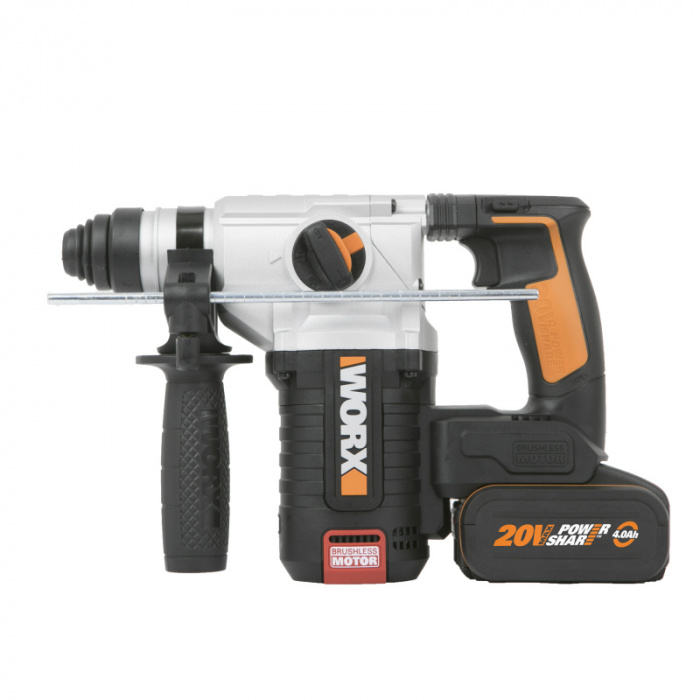 WORX WX380 - Aku vrtací kladivo 20V, 2x4.0Ah - Powershare