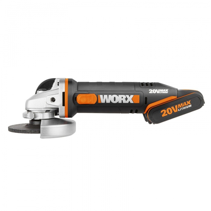 WORX WX803 - Aku úhlová bruska Li-Ion 20V, 125mm - PowerShare