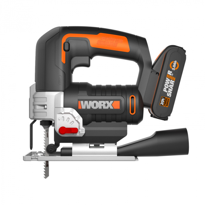 WORX WX543 - Aku přímočará pila 20V, 1x2.0Ah - Powershare
