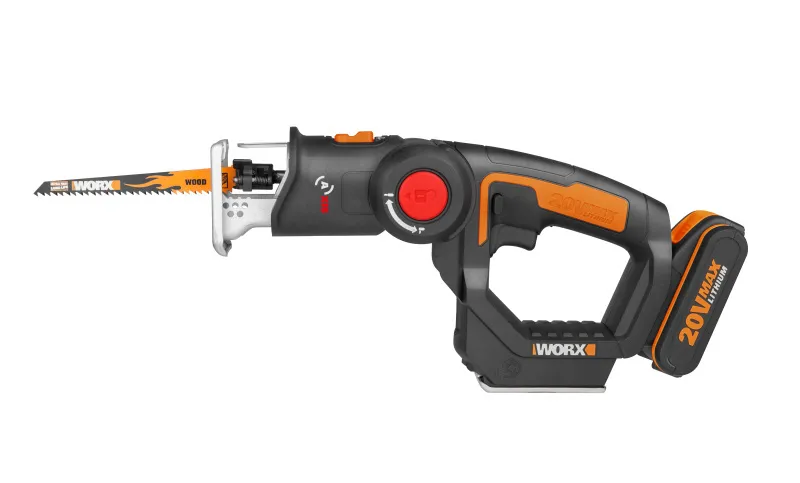 WORX WX550 - Aku dvojkombinace - ocaska + přímočará pila, 1x2.0Ah - Powershare