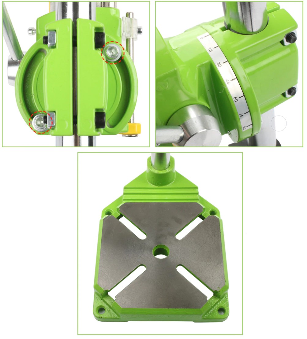 MINIQ BG6117 vrtací/frézovací stojan otočný až 90°