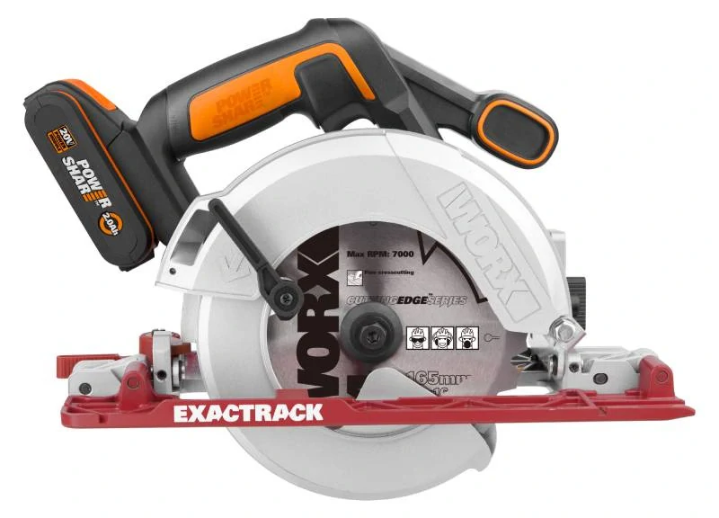 WORX WX530 - Aku okružní pila 20V, 165mm, 1x2.0Ah - Powershare