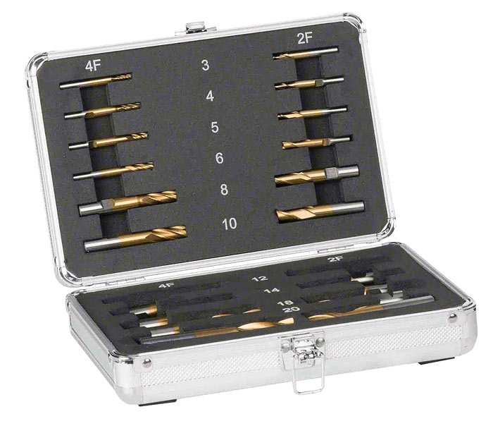 OPTIMUM sada stopkových fréz HSS - 20 ks