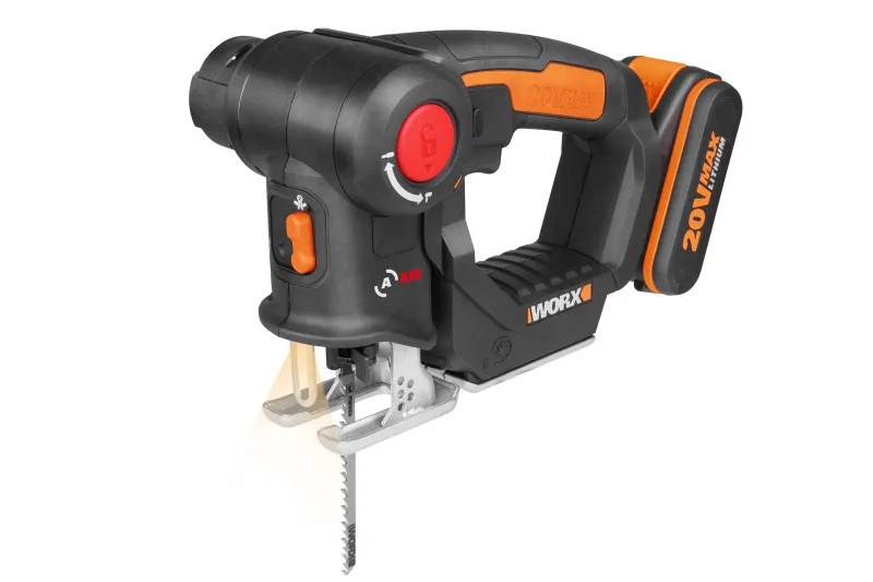 WORX WX550 - Aku dvojkombinace - ocaska + přímočará pila, 1x2.0Ah - Powershare