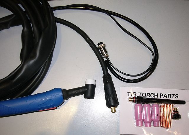 TIG hořák WP-17 - 4m/10-25, (SV160-T) s příslušenstvím