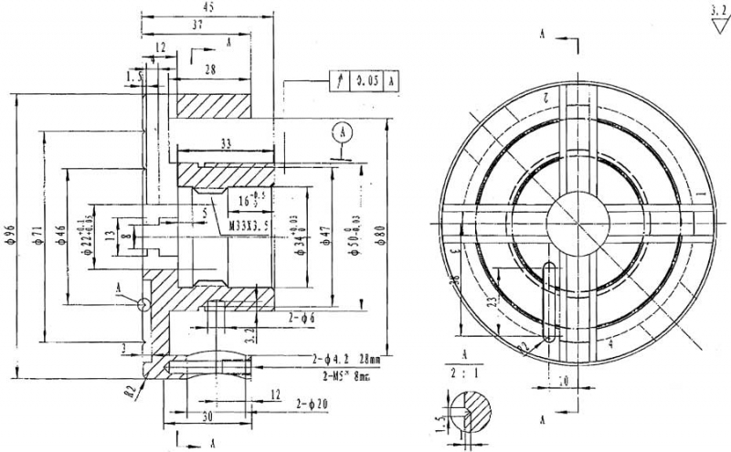 Čtyřčelisťové sklíčidlo ø 95 mm Profi M33 × 3,5 - sada