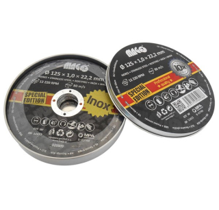Řezný kotouč na nerez 125x1,0x22,2mm-10 ks set